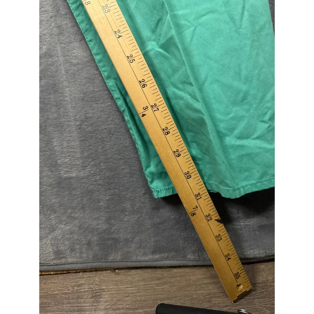 Standard Textile Scrub Set Small Teal Green V-Neck Top Drawstring Pants Medical